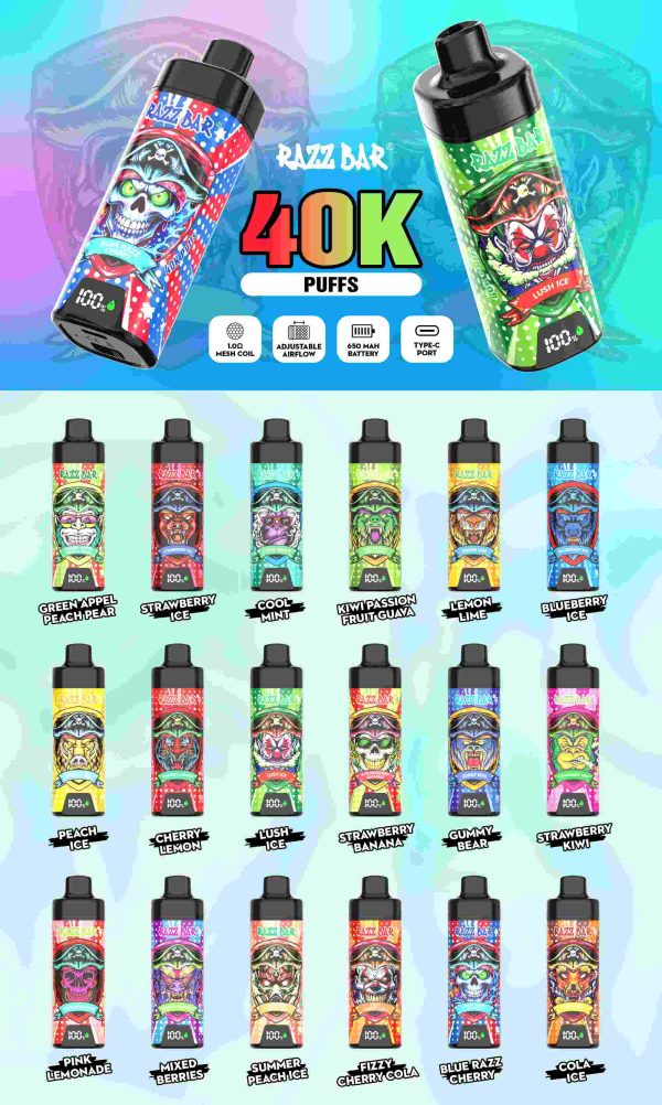 RazzBar 40k PUFFS | Smooth airflow - Image 5