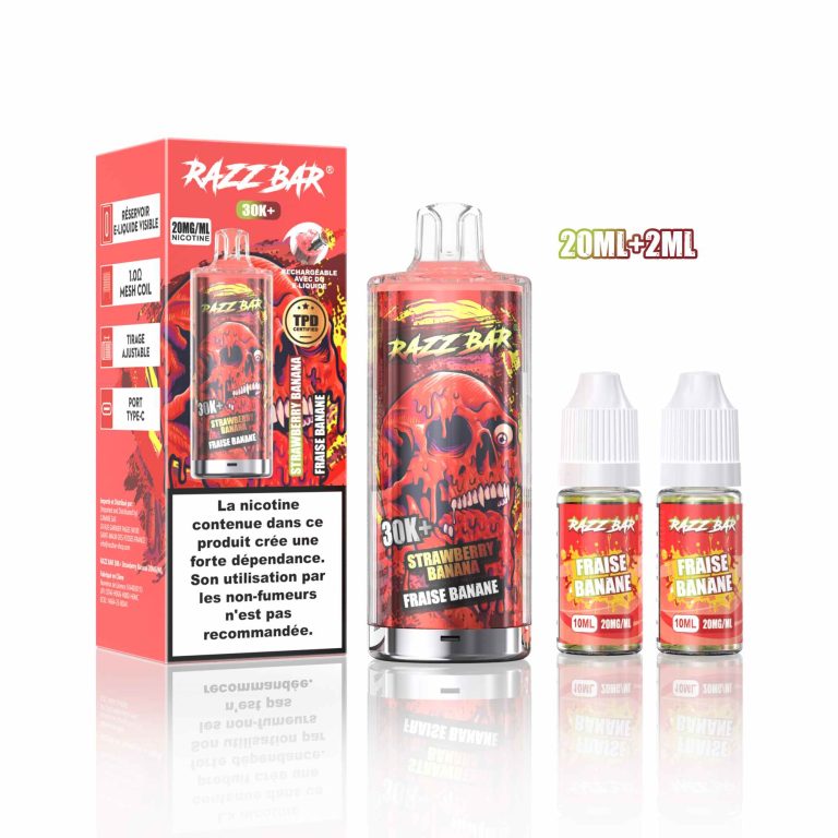 Razz Bar TPD 30K+ | TPD approved,refillable with good E-liquid